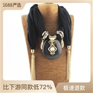 (18 cmX4 cm)chain tassel pendant  Chiffon mixed color  lady shawl necklace