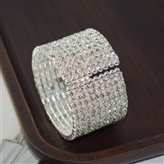 (SL 1194  Silver  White Diamond )occidental style fashion exaggerating personality fully-jewelled bangle Rhinestone wom