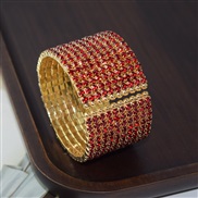 (SL 1194  Gold red )occidental style fashion exaggerating personality fully-jewelled bangle Rhinestone woman