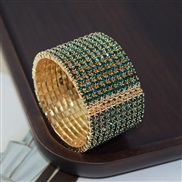 (SL 1194  Gold green )occidental style fashion exaggerating personality fully-jewelled bangle Rhinestone woman