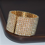 (SL 1194  Gold White Diamond )occidental style fashion exaggerating personality fully-jewelled bangle Rhinestone woman