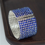 (SL 1194  Silver  blue )occidental style fashion exaggerating personality fully-jewelled bangle Rhinestone woman