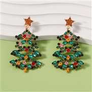 ( green)occidental style fashion personality temperament creative christmas series christmas tree Alloy embed colorful 