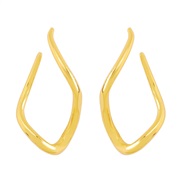 ( Gold)E occidental style brief retro Earring  wind creative exaggerating personality Irregular earrings woman