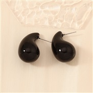 ( black) occidental style drop temperament high fashion samll all-Purpose retro earrings ear stud Earring