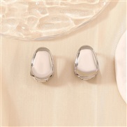 ( Silver) occidental style geometry square temperament high fashion samll all-Purpose retro earrings ear stud Earring