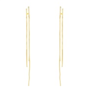 (14Kgold    241 )occidental styleins wind long style tassel earrings woman fashion personality diamond chain earring Ea