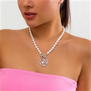 ( White K 6 5 )occidental style samll beads chain brief love all-Purpose imitate Pearl necklace