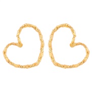 ( Gold)occidental style retro love ear stud fashion personality heart-shaped Earring temperament brief ear stud new