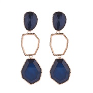 ( black)occidental style exaggerating multilayer long style earrings geometry more Alloy embed resin Earringearrings