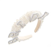 ( white) new occidental stylebride Pearl Headband  bride wedding