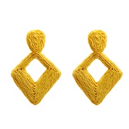 ( yellow)autumn earrings occidental style exaggerating Earring woman Bohemia rhombus earring