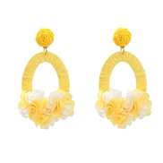 ( yellow)autumn earrings occidental style exaggerating Earring woman flowers elegant Bohemia