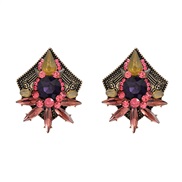 occidental style exaggerating earrings fully-jewelled Earring woman fashion Bohemia ear stud