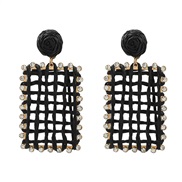 ( black)autumn earrings square Earring woman occidental style Bohemian style