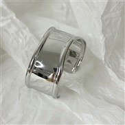 retro opening width geometry wave silver color bangleins wind atmospheric