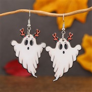 (WEH372  white White K) new wind earrings occidental style woman personality day earrings