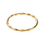 ( Gold)occidental style stainless steel bamboo bangle I wind fashion enamel woman