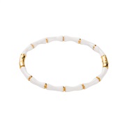 ( white)occidental style stainless steel bamboo bangle I wind fashion enamel woman