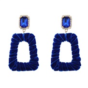 ( blue)Autumn and Winter velvet earrings occidental style Earring lady weave