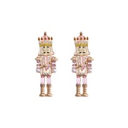 occidental style new christmas Earring  fashion brief earrings diamond enamel ear stud