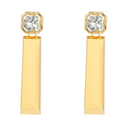 ( Gold)Autumn and Winter Alloy earrings occidental style Earring woman exaggerating brief long Metal earring