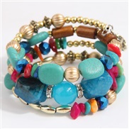 occidental style fashion Bohemia noble wind gravel accessories multilayer temperament bangle