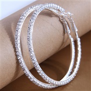 6.0cm high quality fashion concise flash diamond temperament personality lady circle