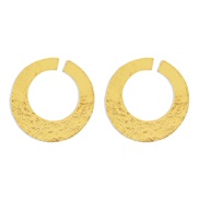 (gookin )occidental style personality Metal geometry opening ear stud  exaggerating Irregular pattern Round earrings