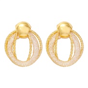 (5731  GD)Alloy ear stud occidental style wind fine fashion cirque Earring temperament retro brief ear stud