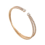 ( Gold)  diamond steel wire width opening more row big bangle