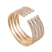 ( Gold)  diamond steel wire width opening more row big bangle