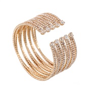 ( Gold)  diamond steel wire width opening more row big bangle