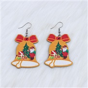 christmas ear stud earrings balloon Santa Claus brief print earring