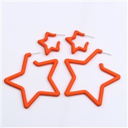 color star set Acrylic earrings ear stud brief fashion day Five-pointed star earring woman