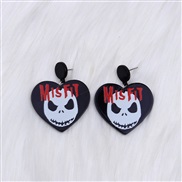 (love ) ear stud earrings fashion trend personality occidental style claw skull earring Earring woman