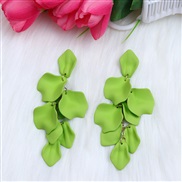 (green 16)new Bohemian style ear stud earrings fashion personality tassel petal candy colors earring woman