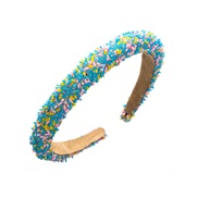 ( blue)occidental style Headband woman woman all-Purpose high head circle candy colors Headband