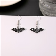 (E592  2)occidental style black bat shirt earrings  creative personality animal Earring punk earring woman