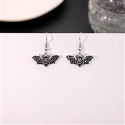 (E592  3)occidental style black bat shirt earrings  creative personality animal Earring punk earring woman