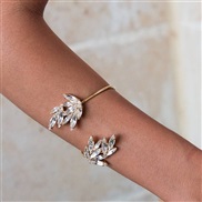 ( Gold) new opening Rhinestone bangle  occidental style ethnic style bride fully-jewelled fashion racelet