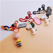 (OPP)cartoon silica gel lovely key buckle three boy key circle chain bag bag pendant