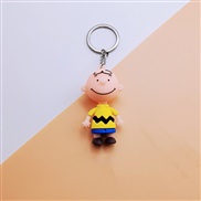 cartoon silica gel lovely key buckle three boy key circle chain bag bag pendant