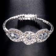 ( Silver)geometry Rhinestone bangle  summer bride wedding woman racelet