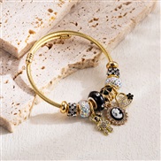 ( black)occidental style fashionDIY more  high love pendant Alloy diamond lovers bangle