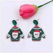 (green ) sweater christmas earrings ear stud lovely deer Santa Claus christmas tree Earring earring woman