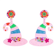 occidental style personality exaggerating sweet color cartoon beads Alloy earring earrings