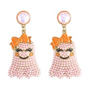 occidental style personality exaggerating sweet color cartoon beads Alloy earring earrings