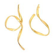 ( Gold)ear stud occidental style wind fine fashion cirque Earring temperament retro brief asymmetry ear stud