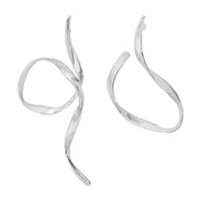 ( Silver)ear stud occidental style wind fine fashion cirque Earring temperament retro brief asymmetry ear stud